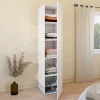 Armoire blanche avec 4 tablettes GoodHome Atomia H. 225 x L. 50 x P. 58 cm
