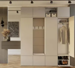 Armoire, cachemire / beige, 200 x 238 x 35 cm