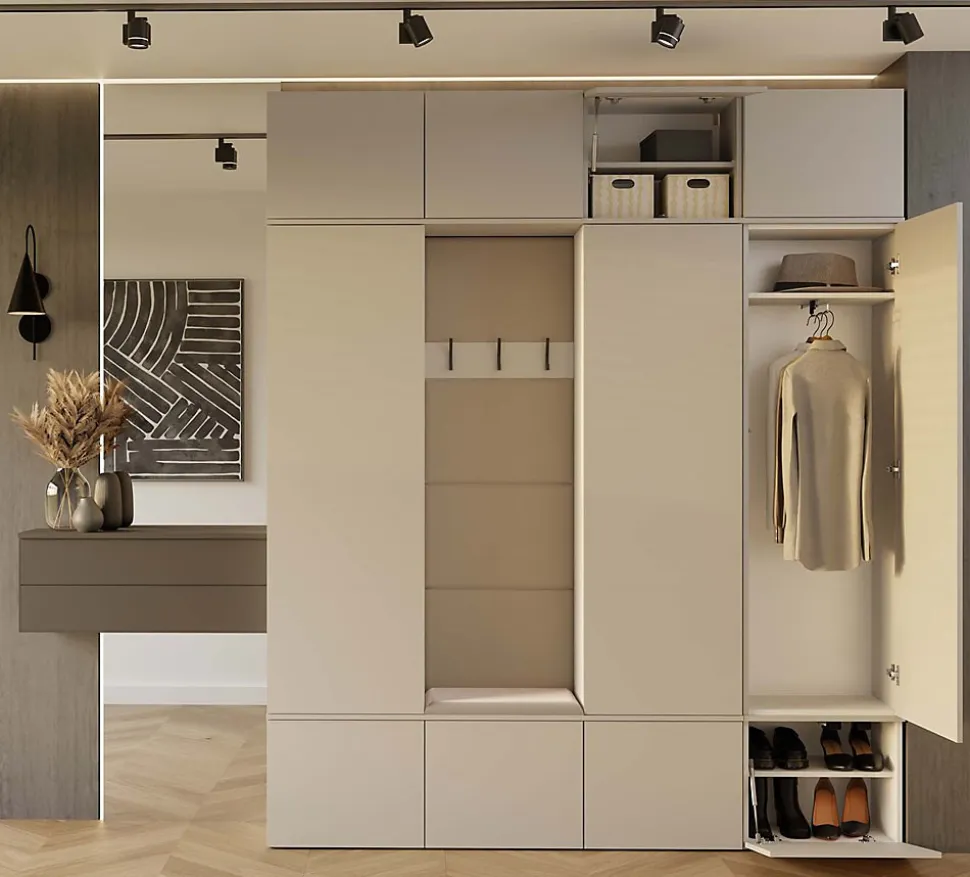 Armoire, cachemire / beige, 200 x 238 x 35 cm