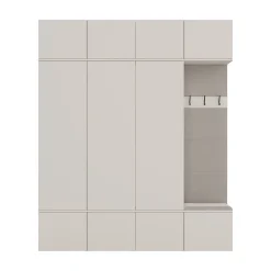 Armoire, cachemire / beige, 200 x 238 x 35 cm