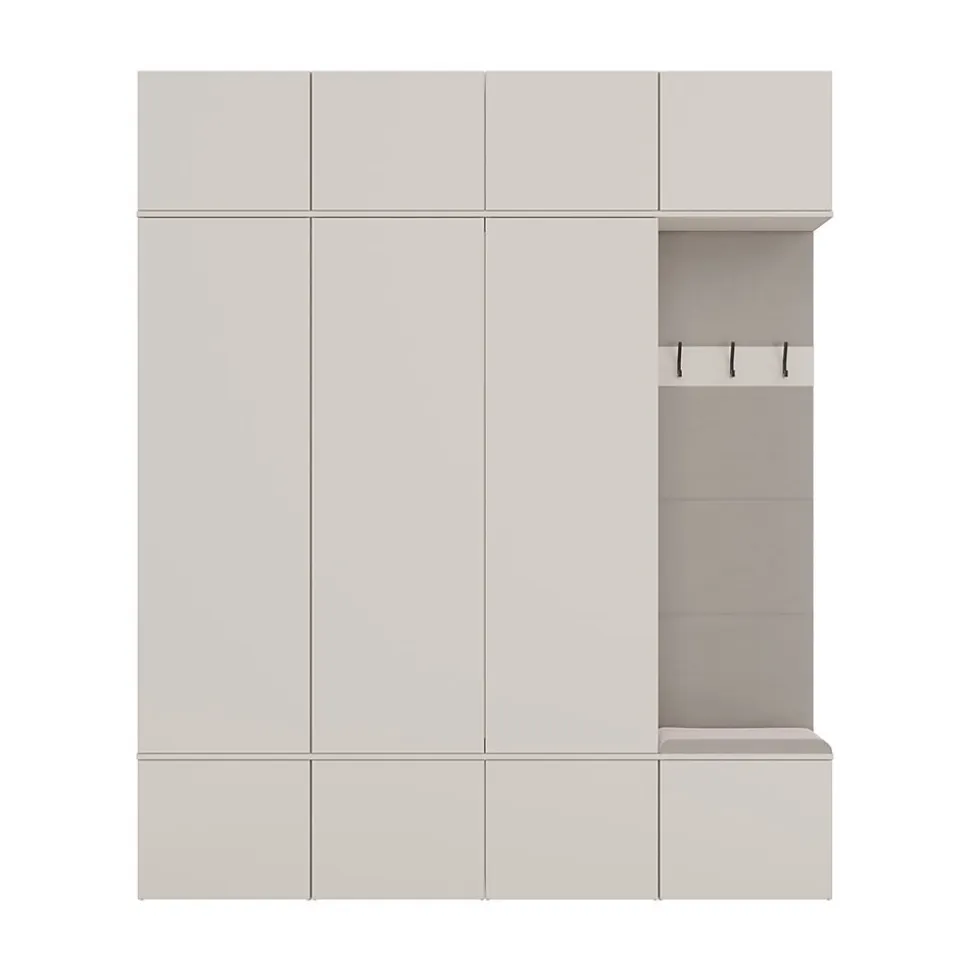 Armoire, cachemire / beige, 200 x 238 x 35 cm