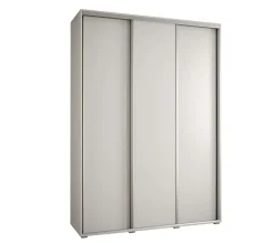 Armoire Cannes 1 à Portes Coulissantes 205,2/170/45 3 Portes (blanc,blanc.argent)
