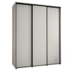 Armoire Cannes 1 à Portes Coulissantes 205,2/200/45 3 Portes (blanc,blanc.noir)