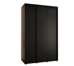 Armoire Cannes 1 à Portes Coulissantes 205,2/160/45 3 Portes (noir,noir.noir)