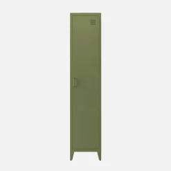 Armoire chambre en acier kaki 4 espaces de rangement. casier