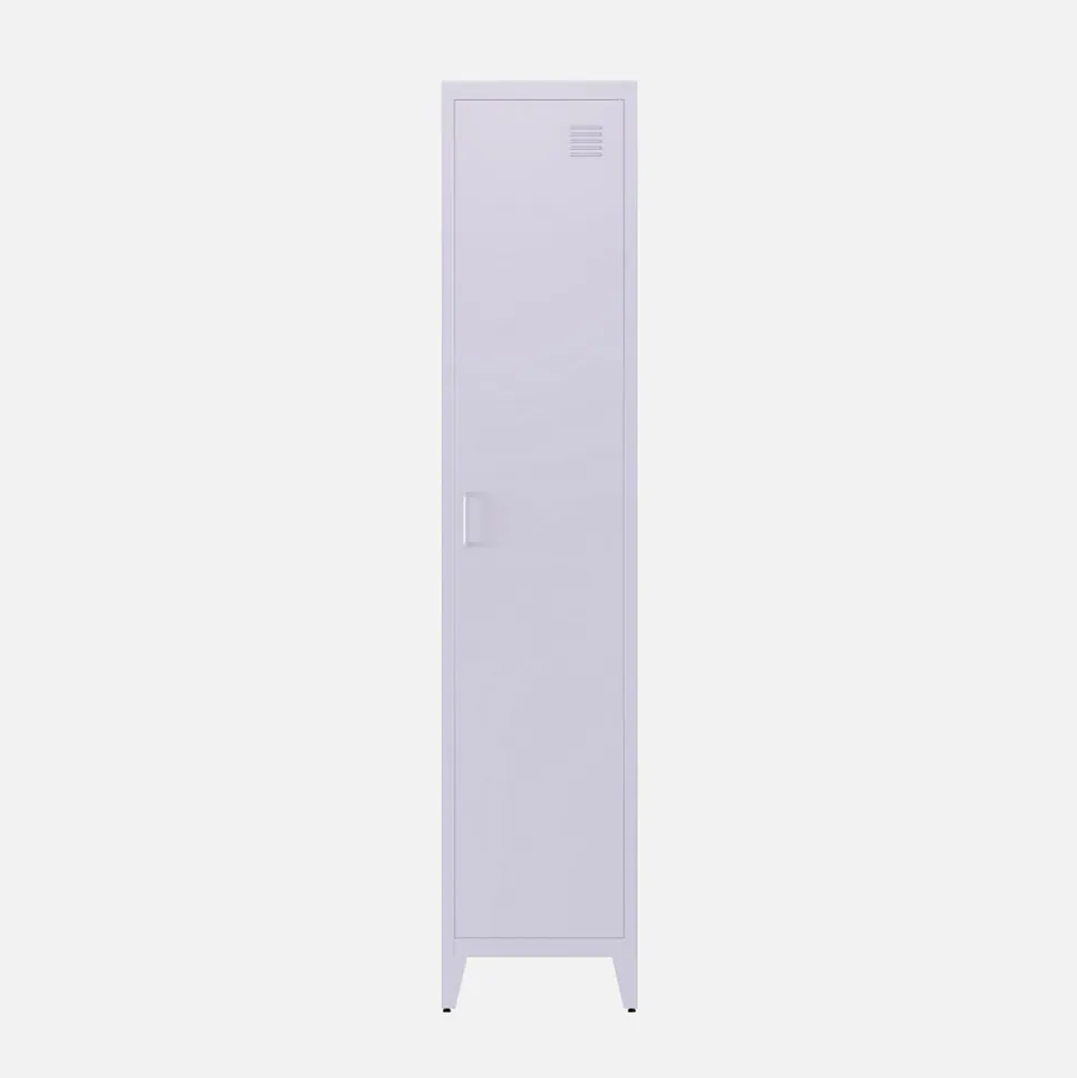 Armoire chambre en acier lilas 4 espaces de rangement. casier
