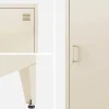 Armoire chambre en acier beige 4 espaces de rangement. casier