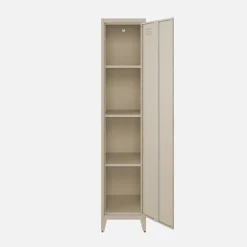 Armoire chambre en acier beige 4 espaces de rangement. casier