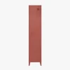Armoire chambre en acier terracotta 4 espaces de rangement. casier