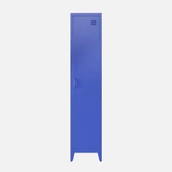 Armoire chambre enfant en acier bleu. 4 espaces de rangement. casier. L 38 x P 38 x H 180 cm