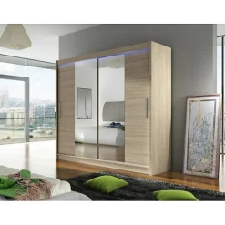 Armoire Closico Pallor II, Nombre d'étagères: 5, 215x180x58cm