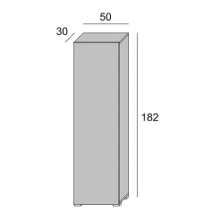 Armoire Colonne Multifonctionnelle Avec 1 Porte Effet Bois D'orme