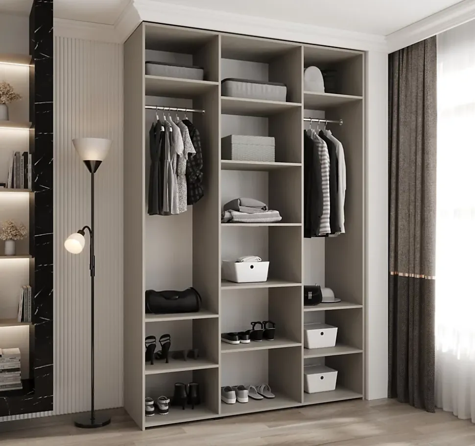 Armoire Como 2 a portes battantes H. 245 x L. 160 x P. 50, 3 portes