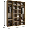 Armoire Como 4 a portes battantes H. 245 x L. 200 x P. 50, 4 portes