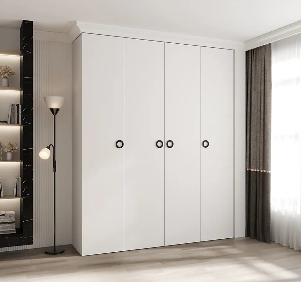 Armoire Como 1 a portes battantes H. 245 x L. 200 x P. 40, 4 portes