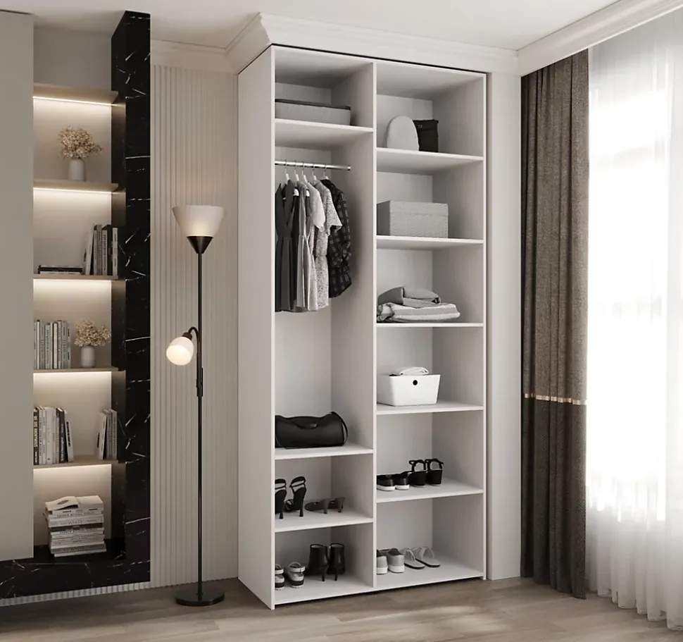 Armoire Como 3 a portes battantes H. 245 x L. 110 x P. 50, 2 portes