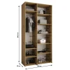 Armoire Como 3 a portes battantes H. 245 x L. 120 x P. 50, 3 portes
