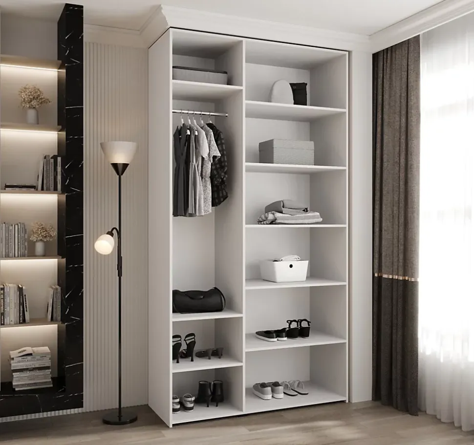 Armoire Como 2 a portes battantes H. 245 x L. 130 x P. 50, 3 portes