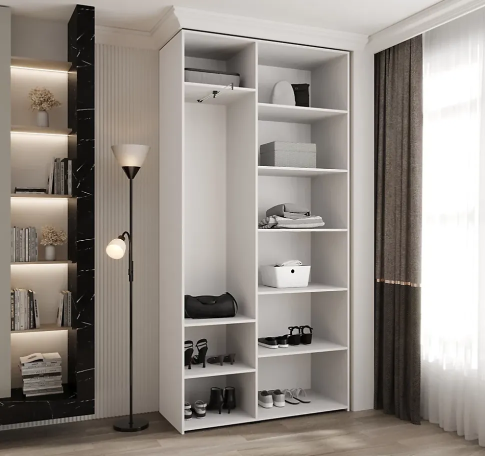 Armoire Como 4 a portes battantes H. 245 x L. 120 x P. 40, 3 portes