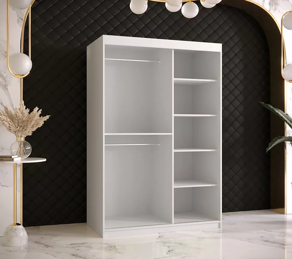 Armoire coulissante Ramiro 1 120, profondeur 62 blanc