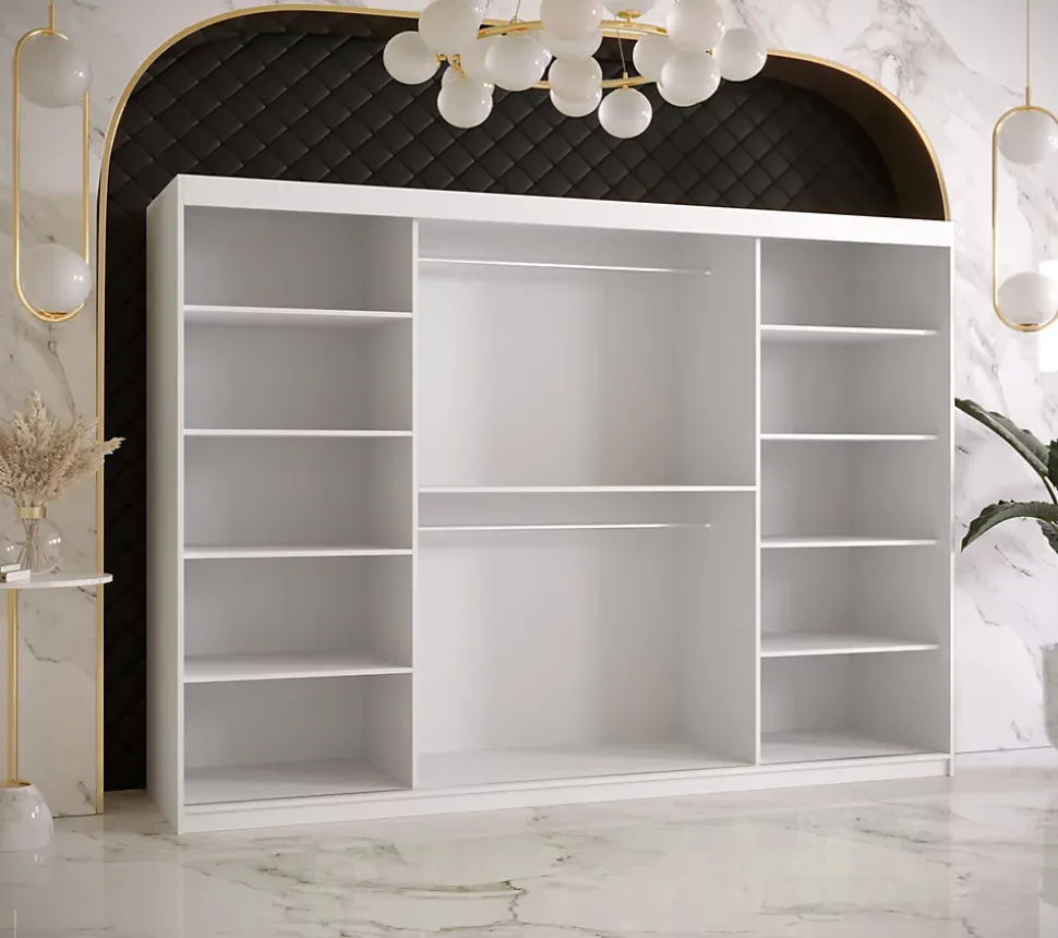 Armoire coulissante Ramiro 2 250, profondeur 62 blanc