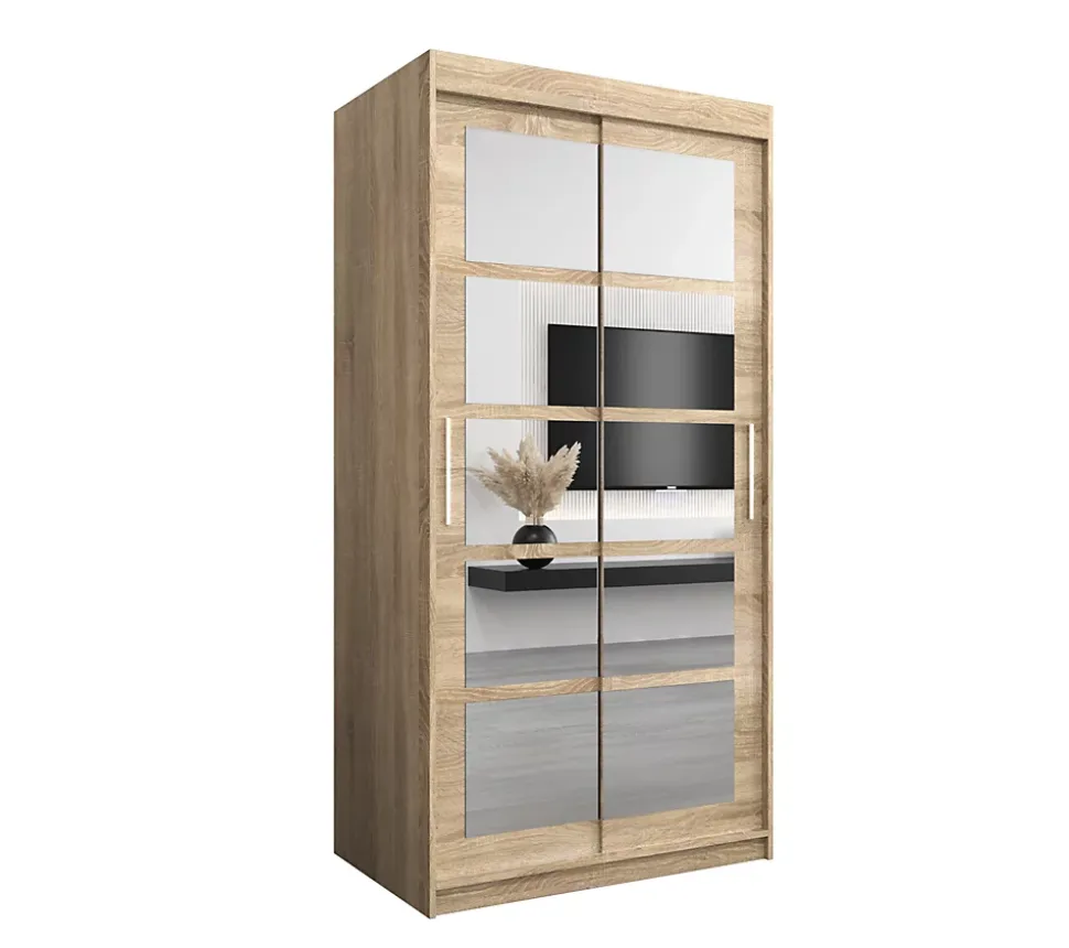 Armoire coulissante Roma 2 100, profondeur 62 sonoma