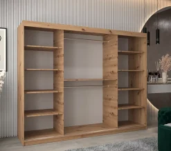 Armoire coulissante Roma 2 250, profondeur 62 artisan