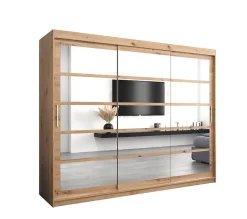 Armoire coulissante Roma 2 250, profondeur 62 artisan