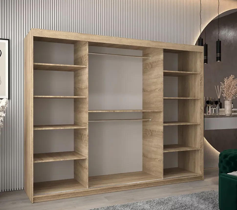 Armoire coulissante Roma 1 250, profondeur 62 sonoma