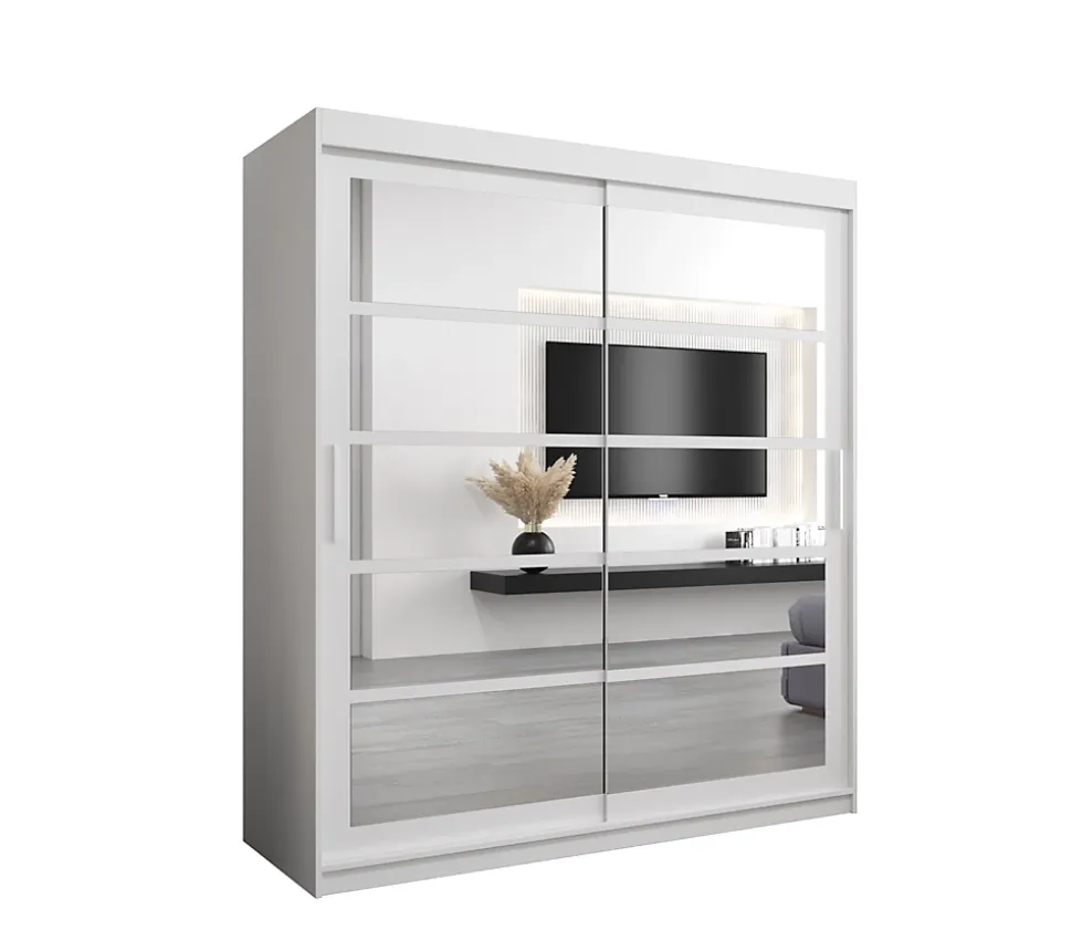 Armoire coulissante Roma 2 180, profondeur 62 blan