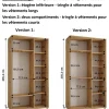 Armoire Dakota 4 a portes coulissantes 130/45/235,2 portes