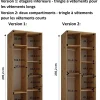 Armoire Dakota 4 a portes coulissantes 110/60/235,2 portes