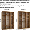Armoire Dakota 5 a portes coulissantes 160/45/235,3 portes