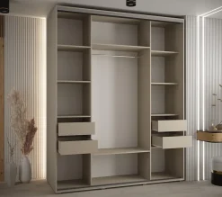 Armoire Dakota 4 a portes coulissantes 190/60/235,3 portes