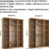Armoire Dakota 3 a portes coulissantes 170/45/235,3 portes
