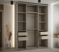 Armoire Dakota 3 a portes coulissantes 180/60/235,3 portes