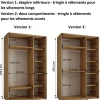 Armoire Dakota 4 a portes coulissantes 150/60/235,3 portes