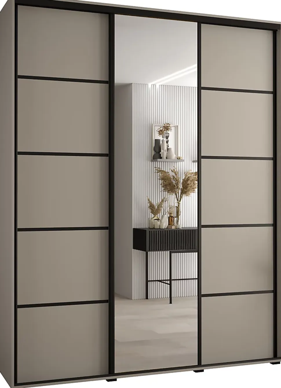 Armoire Dakota 5 a portes coulissantes 190/60/235,3 portes