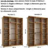 Armoire Dakota 1 a portes coulissantes 180/45/235,3 portes