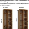 Armoire Dakota 5 a portes coulissantes 120/60/235,2 portes