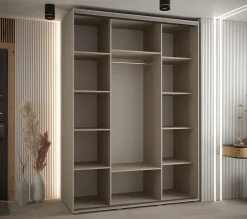 Armoire Dakota 4 a portes coulissantes 180/60/235,3 portes