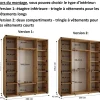 Armoire Dakota 1 a portes coulissantes 200/45/235,3 portes