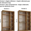 Armoire Dakota 4 a portes coulissantes 150/45/235,3 portes
