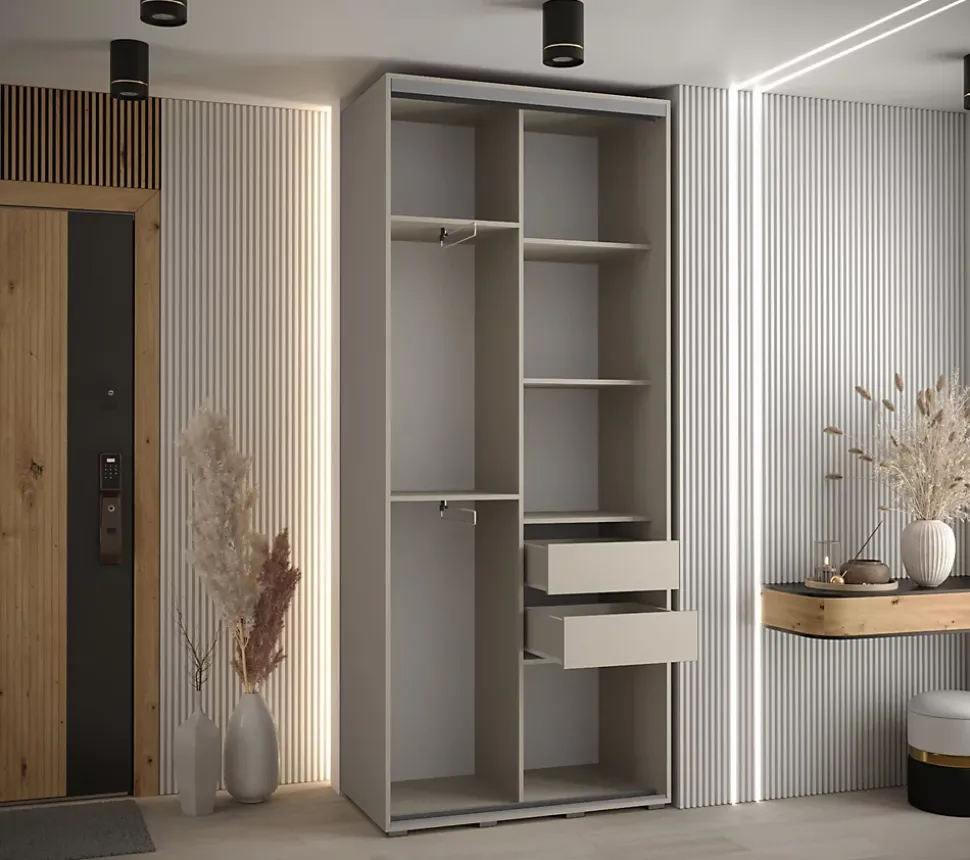 Armoire Dakota 2 a portes coulissantes 100/45/235,2 portes