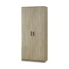 Armoire DALAMAN 2 portes Chene clair Penderie et étagères Style scandinave
