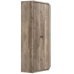 Armoire d'angle 1 porte Abel Bois et Gris