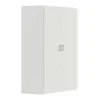 Armoire d'angle 5 portes et 6 tiroirs - L254 cm - Blanc - BELOMY