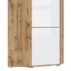 Armoire d'angle 2 portes Selma Blanc et Bois