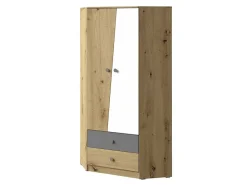Armoire d'angle Almira 101, Nombre d'étagères: 3, 191x87x87cm