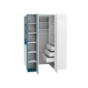 Armoire d'angle Camteso 113, Nombre d'étagères: 12, 190x135x135cm